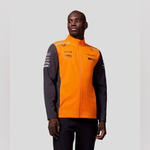 459 McLaren F1 2024 Men's Team Softshell Jacket Size 2XL Color Orange Black